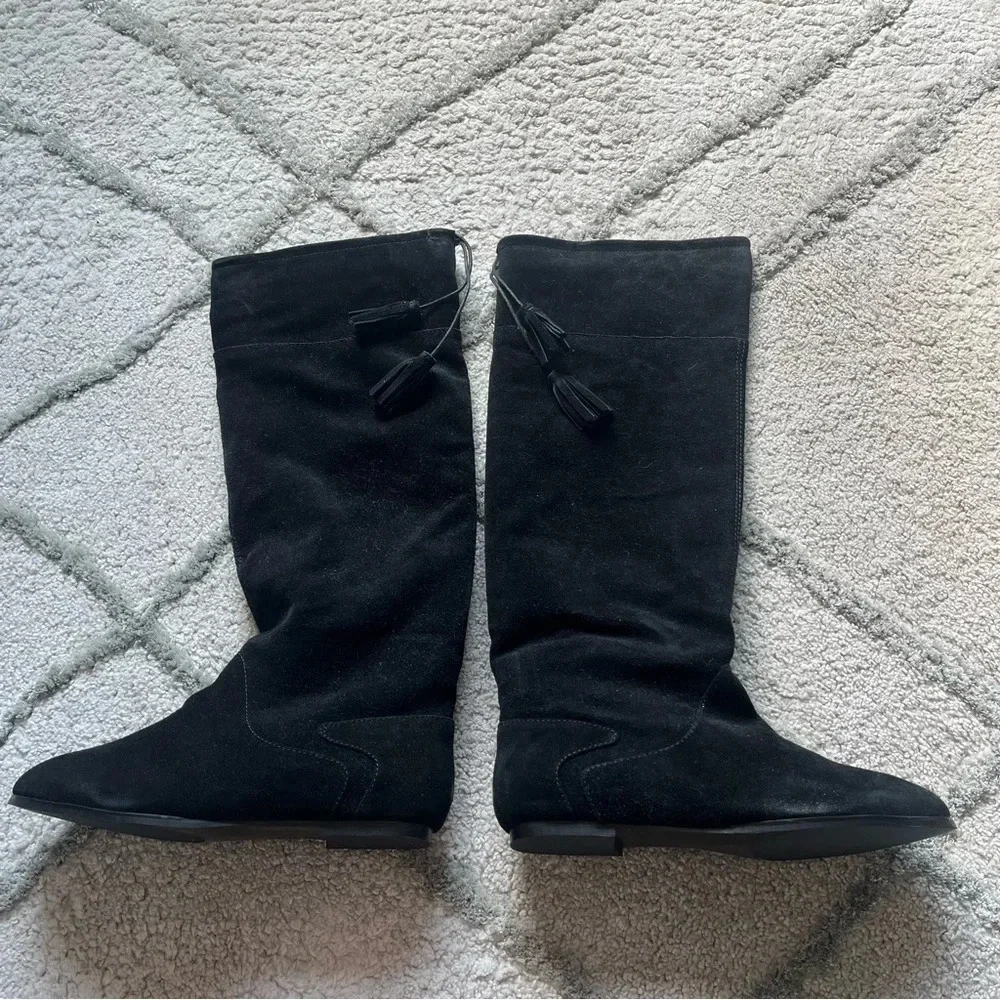Brigitte Bailey boots Mack tall knee high leather suede black new in box 9